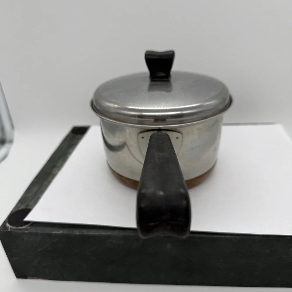 Vintage‎ Norris Ware Stainless Steel Copper Bottom 1 Qt. Saucepan & Lid